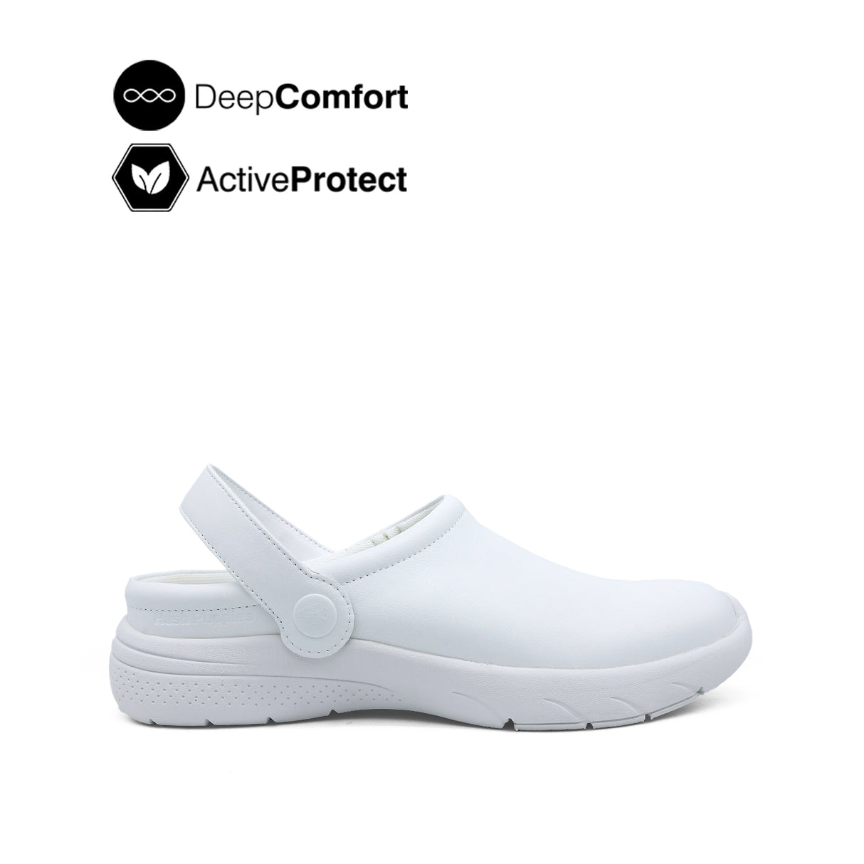 Renee Backstrap Women's Shoes - White Leather