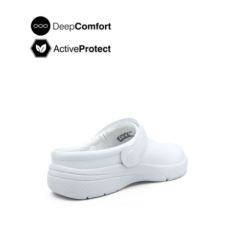 Renee Backstrap Women's Shoes - White Leather
