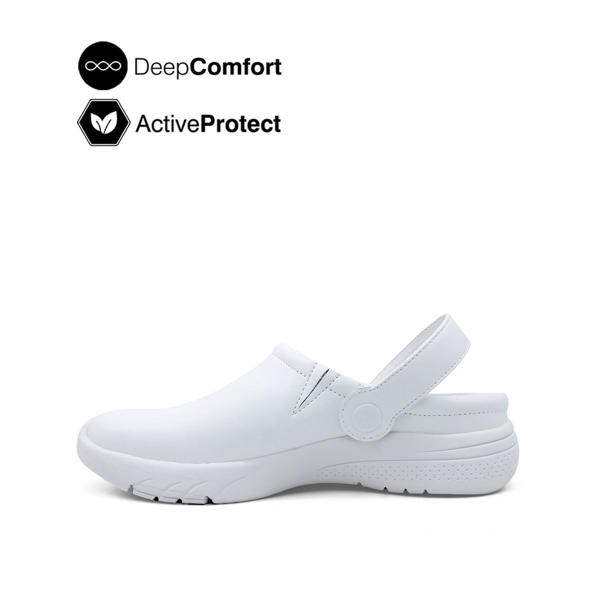 Renee Backstrap Women's Shoes - White Leather