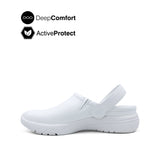 Renee Backstrap Women's Shoes - White Leather