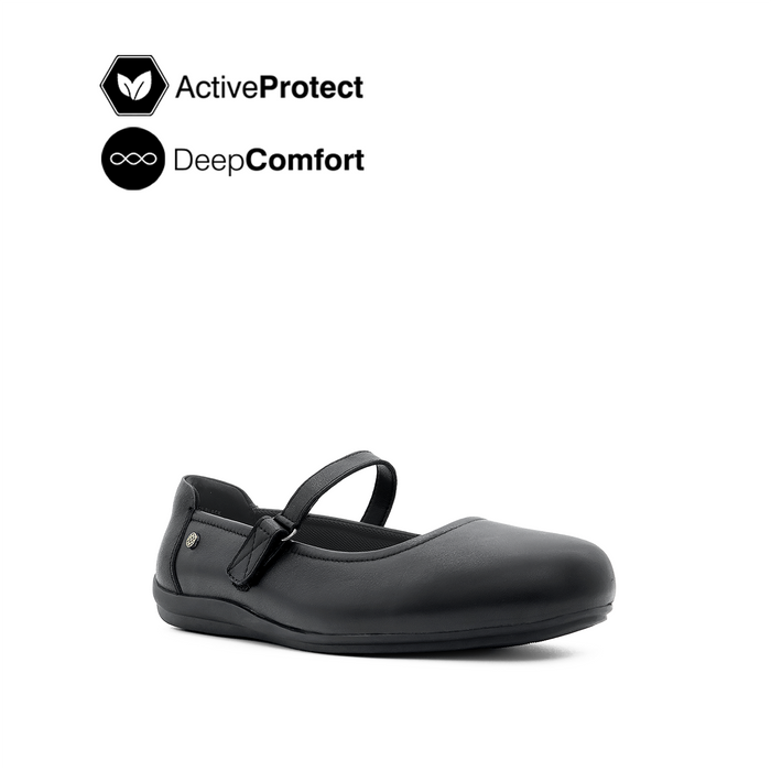 Nora Mary Jane Women's Shoes - Black Leather Hush Puppies Philippines