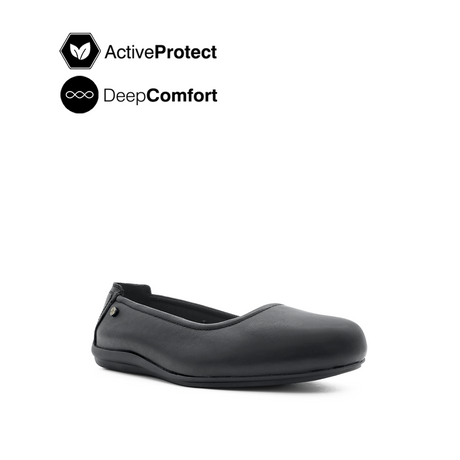 Nora Slip On Women's Shoes - Black Leather