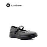 Sana Wedge Mary Jane Women's Shoes - Black Leather