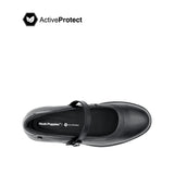 Sana Wedge Mary Jane Women's Shoes - Black Leather