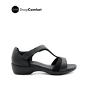 Tabitha Backstrap Women's Shoes - Black Leather Hush Puppies Philippines
