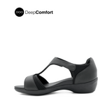 Tabitha Backstrap Women's Shoes - Black Leather Hush Puppies Philippines