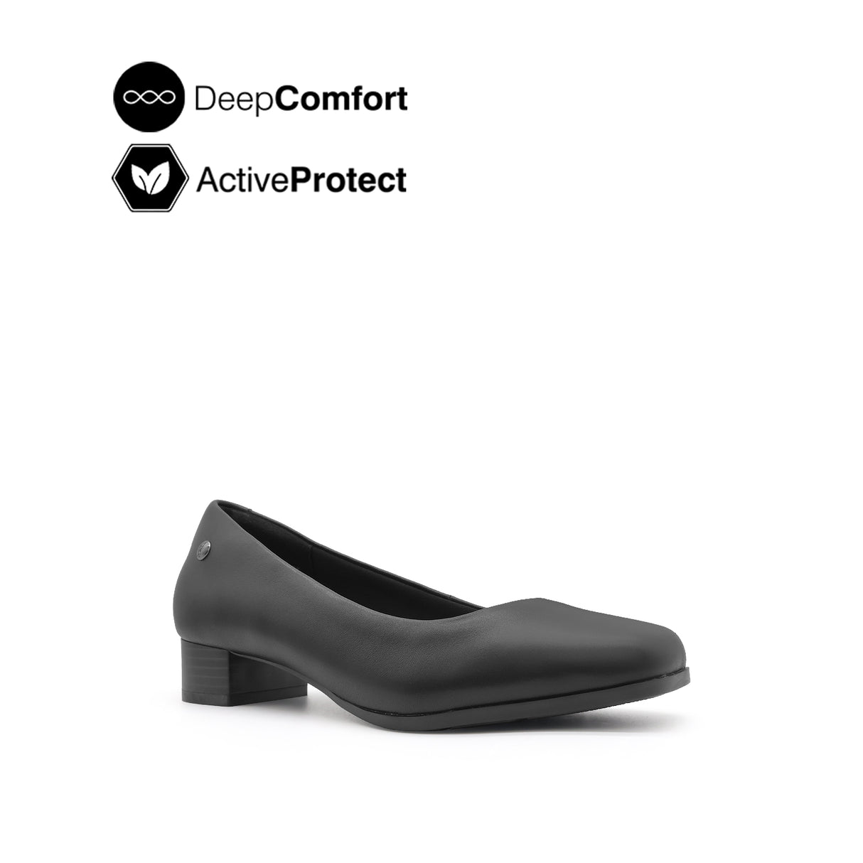 Pia Heel  Women's Shoes - Black Leather