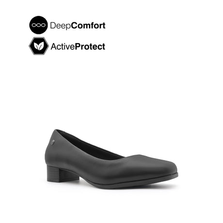 Pia Heel  Women's Shoes - Black Leather
