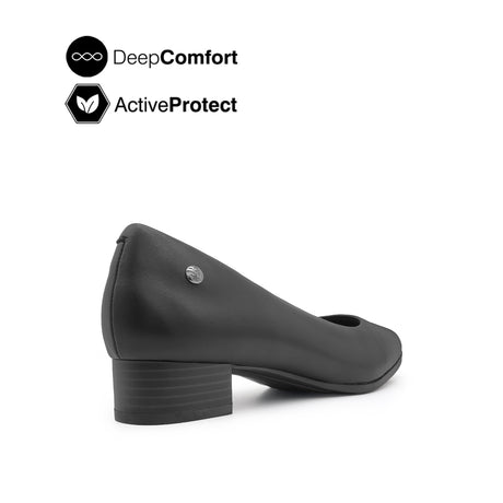 Pia Heel  Women's Shoes - Black Leather