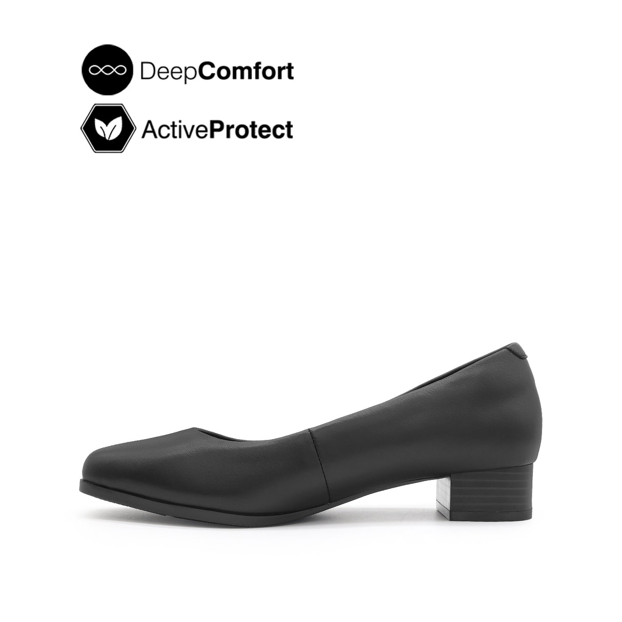 Pia Heel  Women's Shoes - Black Leather