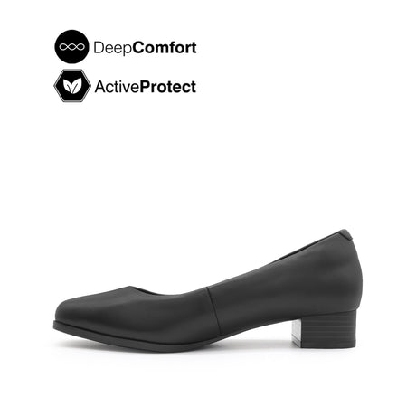 Pia Heel  Women's Shoes - Black Leather