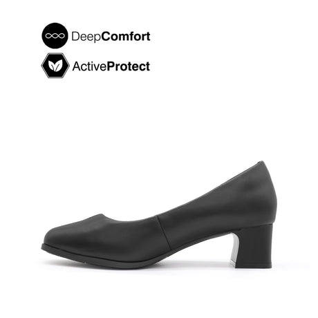 Priya Heel  Women's Shoes - Black Leather