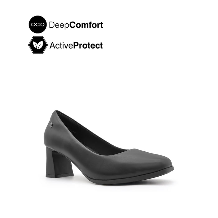 Pippa Heel  Women's Shoes - Black Leather Hush Puppies Philippines