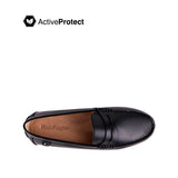 Fen Slip On Penny Women's Shoes - Black Leather