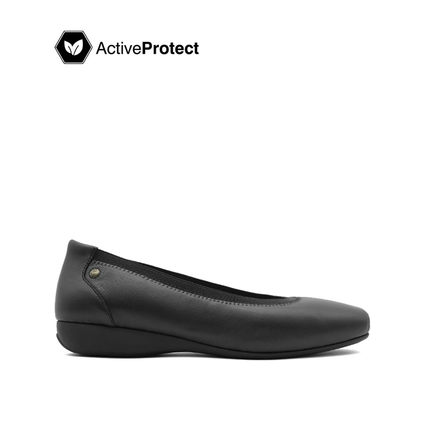 Gemma Slip On PT Women's Shoes - Black Leather