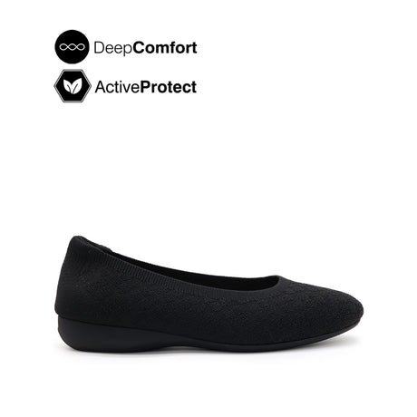 Gemma Knitted Women's Shoes - Black Knitted