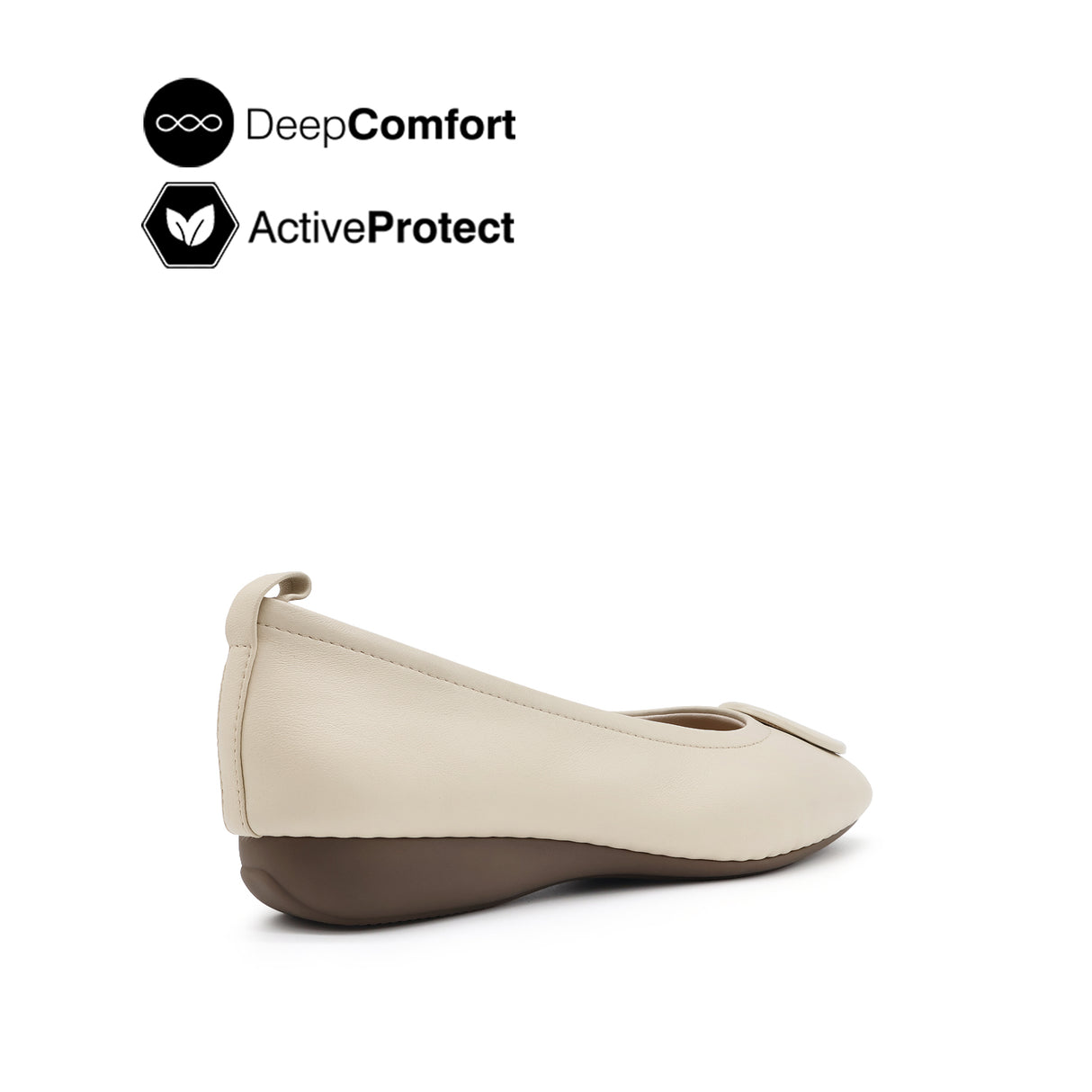 Gemma Medallion Women's Shoes - Cream Leather