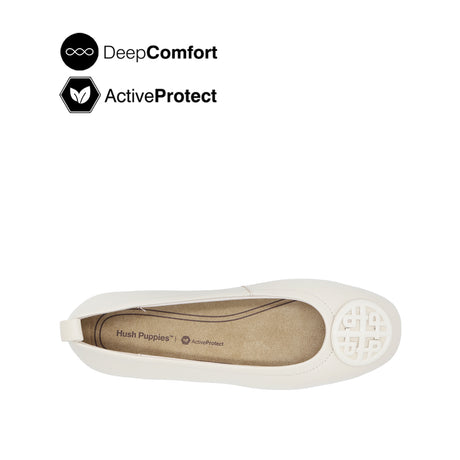 Gemma Medallion Women's Shoes - Cream Leather