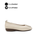 Gemma Medallion Women's Shoes - Cream Leather
