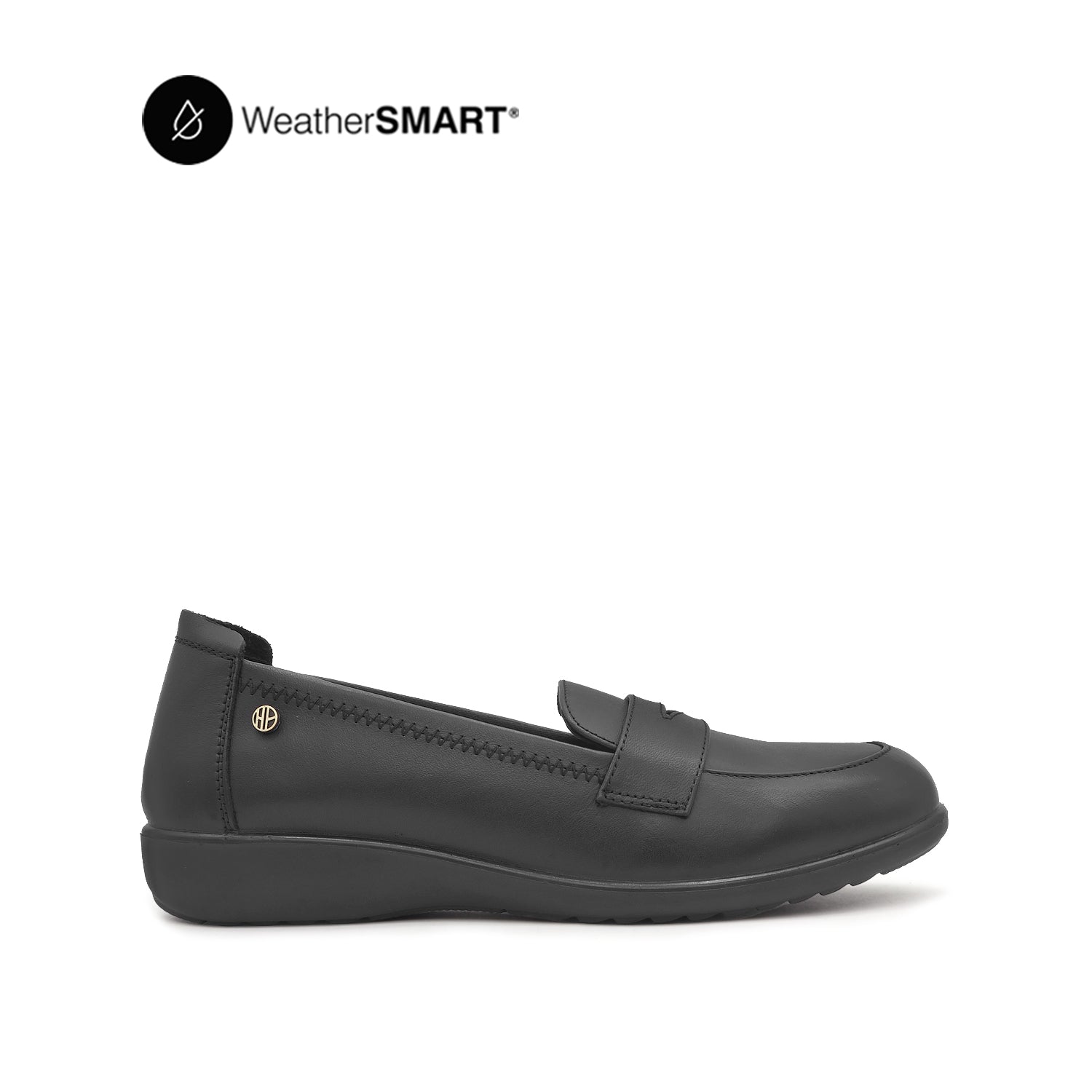 Nadia Penny Women's Shoes - Black Leather Waterproof