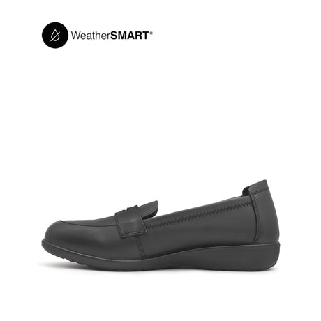 Nadia Penny Women's Shoes - Black Leather Waterproof