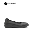 Nadia Toe Cap Women's Shoes - Black Leather Waterproof