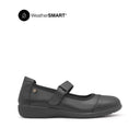 Nadia Mary Jane Toe Cap Women's Shoes - Black Leather Waterproof