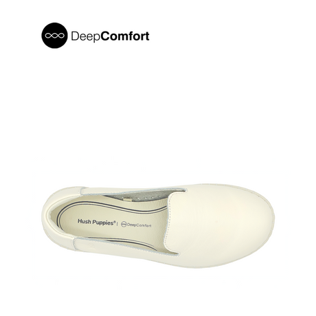 Norma Slip On Plain Toe Women's Shoes - Cream Leather