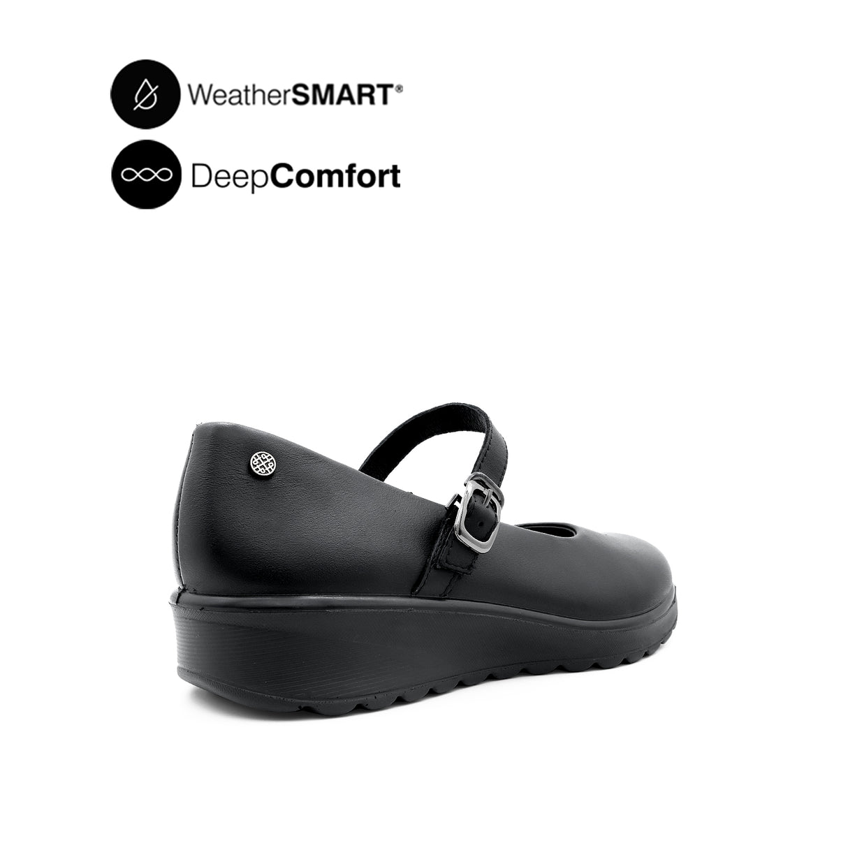 Riley Mary Jane Women's Shoes - Black Leather WP