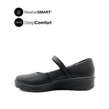 Riley Mary Jane Women's Shoes - Black Leather WP