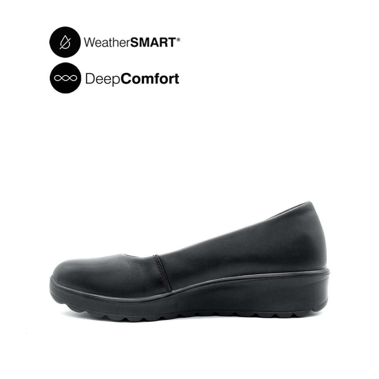 Riley Slip On Women's Shoes - Black Leather WP