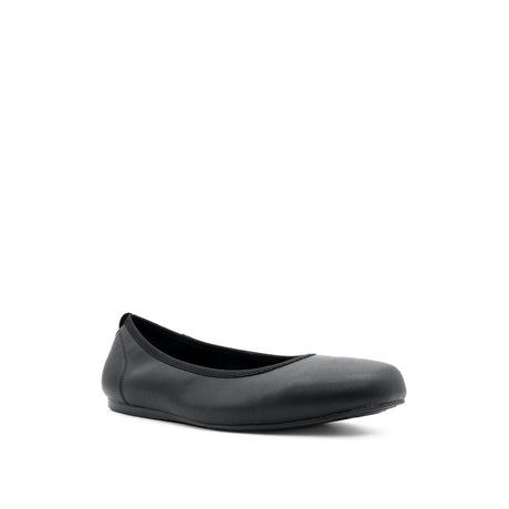 Stella Slip On Plain Toe Women's Shoes - Black Coated Leather