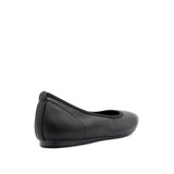 Stella Slip On Plain Toe Women's Shoes - Black Coated Leather