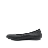 Stella Slip On Plain Toe Women's Shoes - Black Coated Leather