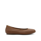 Stella Slip On Plain Toe Women's Shoes - Tan Coated Leather