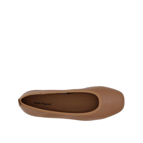 Stella Slip On Plain Toe Women's Shoes - Tan Coated Leather