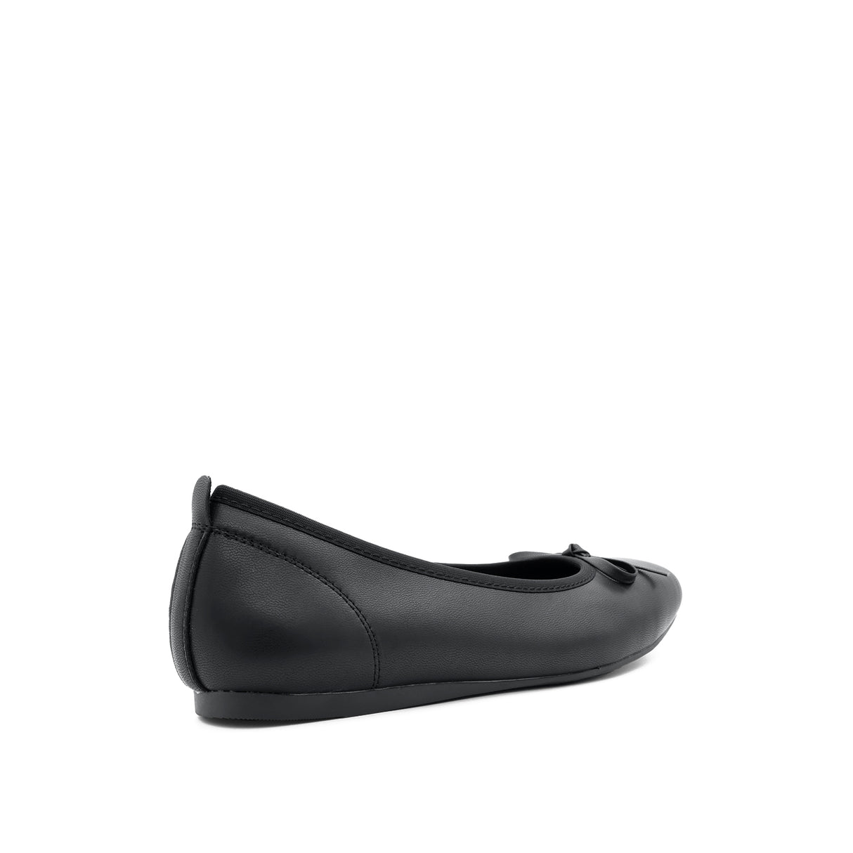 Stella Bow Women's Shoes - Black Coated Leather