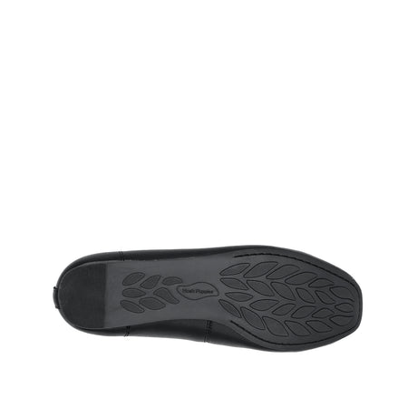 Stella Bow Women's Shoes - Black Coated Leather