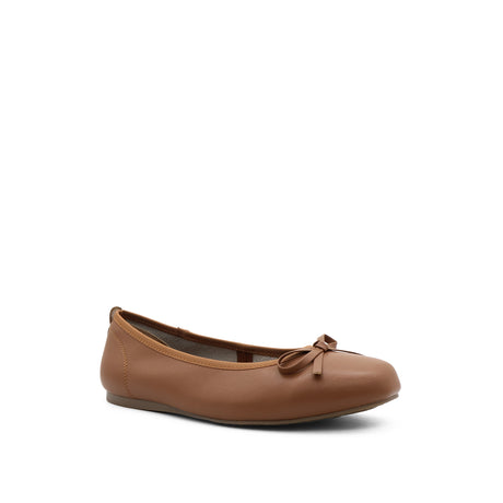 Stella Bow Women's Shoes - Tan Coated Leather