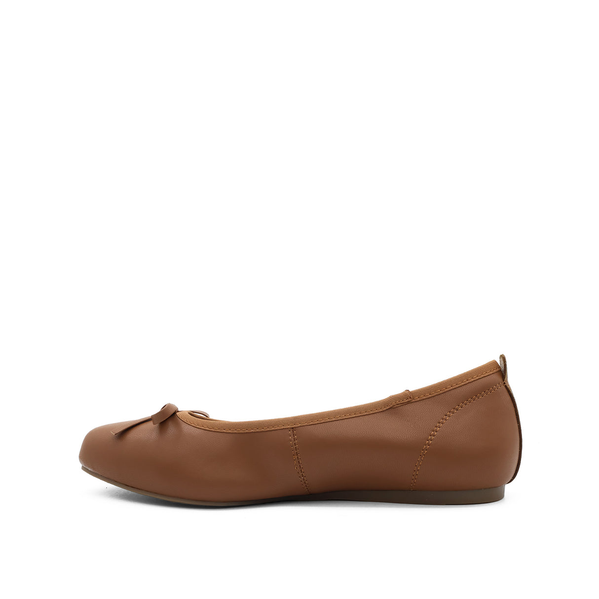 Stella Bow Women's Shoes - Tan Coated Leather