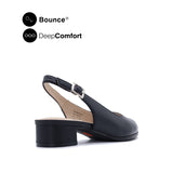 Drixie Backstrap Women's Shoes - Black Leather