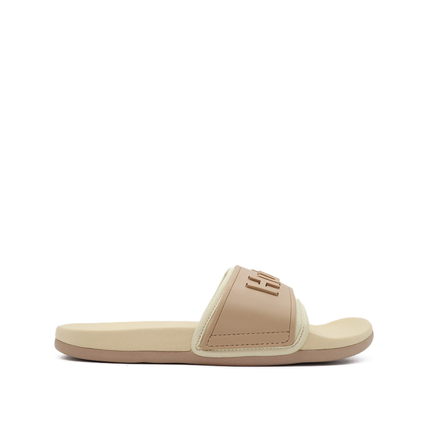 Gaynor Slide Women's Sandals - Tan Cream Neoprene