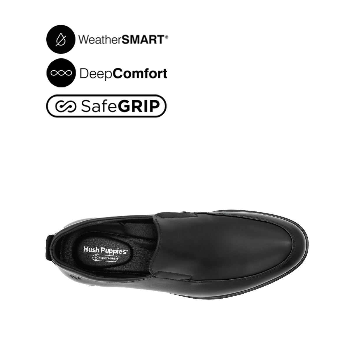 Owen Slip On AT Men's Shoes - Black Leather WP
