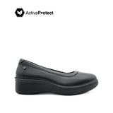 Sana Wedge Slip On Women's Shoes - Black Leather