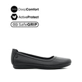 Georgie Slip On Women's Shoes - Black Leather