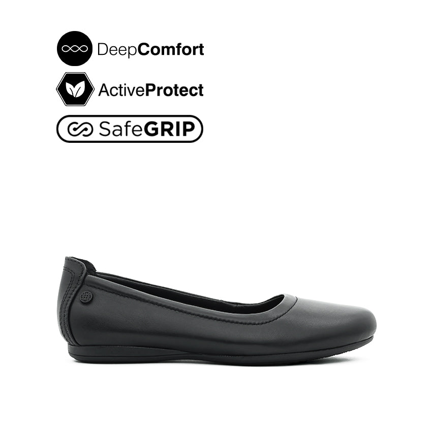 Discount on Hush Puppies  shoes - SKU: Georgie Slip On Women's Shoes - Black Leather