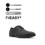 Otom Lace Up Wingtip Men's Shoes - Black Leather Waterproof