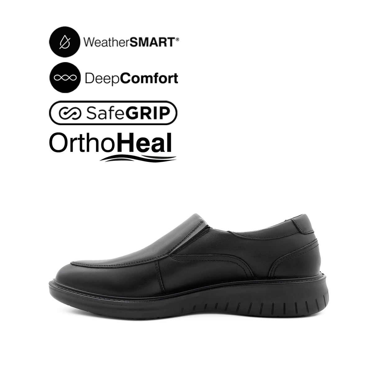 Loki Slip On AT Men's Shoes - Black Leather WP