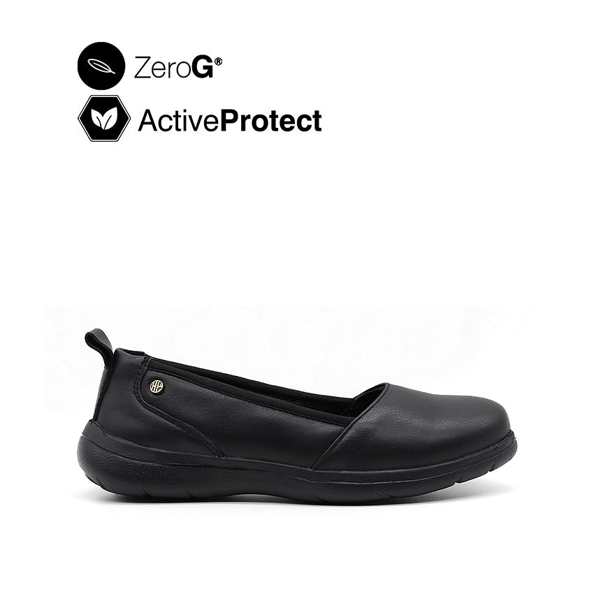 Ariya II Loafer Women's Shoes - Black Tumbled Leather