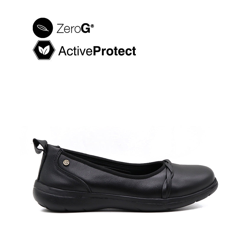 Ariya II Slip On Ornament Women's Shoes - Black Tumbled Leather